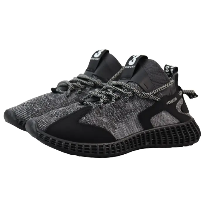 Men's Trainers Lightweight Running Shoes Breathable Gym Workout Outdoor Sport Sneakers | Black Grey - Image 2