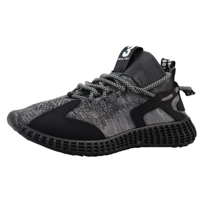 Men's Trainers Lightweight Running Shoes Breathable Gym Workout Outdoor Sport Sneakers | Black Grey - Image 3