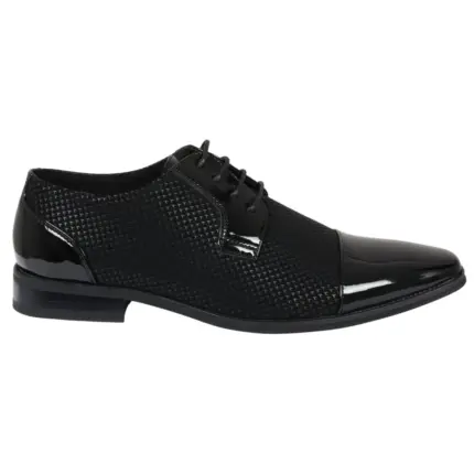 Men's Shoes Black Oxford Derby Lace Up Dress Shoe