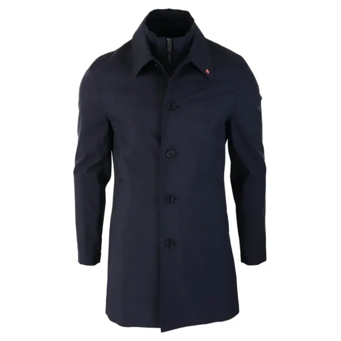 Mens Smart Casual Brando Mac Overcoat Jacket High Collar Zip Button 3/4 - Image 10