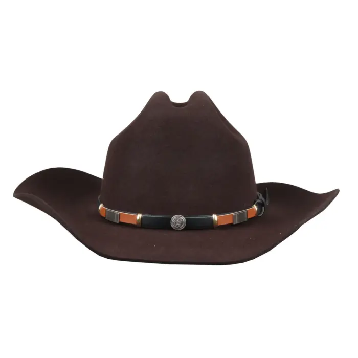 Men's Cowboy Hat 100% Wool Felt Wide Brim Fedora Western Cap - Image 8