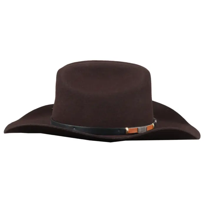 Men's Cowboy Hat 100% Wool Felt Wide Brim Fedora Western Cap - Image 10