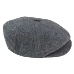Mens Tweed Newsboy Peaky Blinder Baker Boy Razor Flat Cap Grandad Hat 8 Panel - Image 23