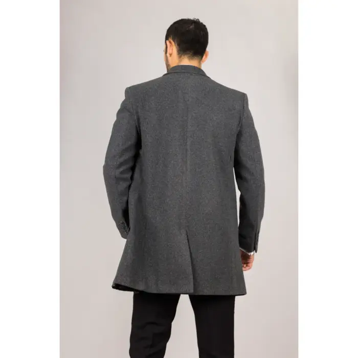 Men's Overcoat Classic Collar Wool Blend Classic Trench Coat Winter Jacket - Image 21