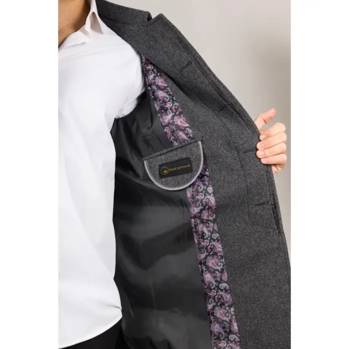 Men's Overcoat Classic Collar Wool Blend Classic Trench Coat Winter Jacket - Image 16