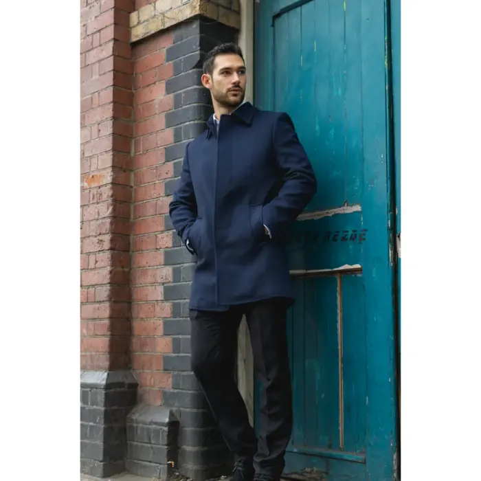 Men's Overcoat Classic Collar Wool Blend Classic Trench Coat Winter Jacket - Image 28