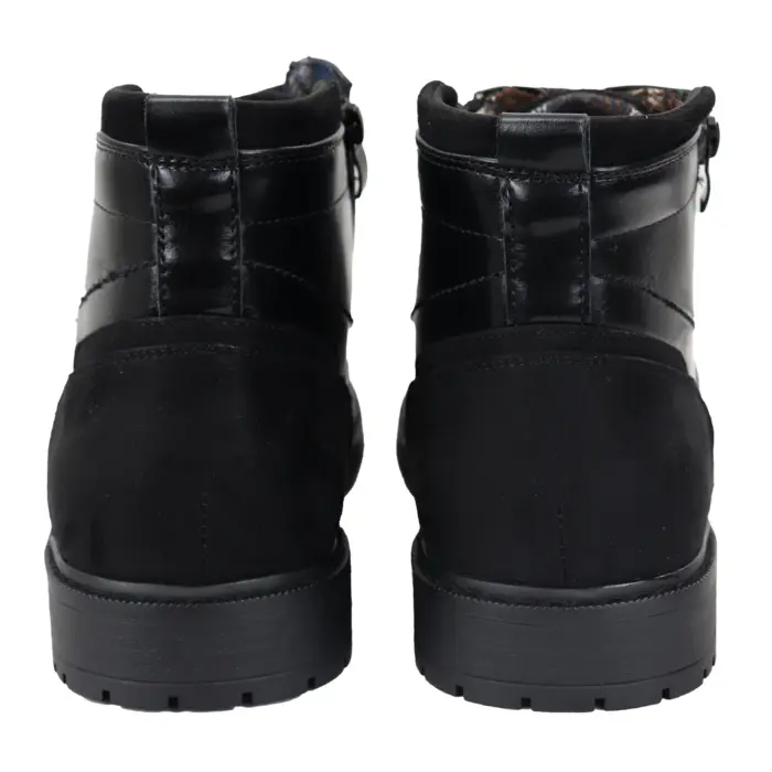 Men's Lace Up Ankle Boots Combat Biker Shoes Black Brown - Image 4