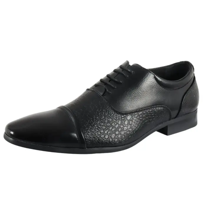 Men's Shoes Lace Up Brogue Leather Lined Formal Dress Shoe - Image 1