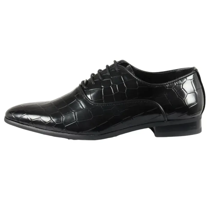 Men's Shoes Lace Up Oxford Derby Leather Lined Formal Dress Shoe - Image 1