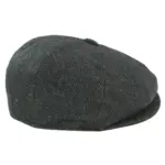 Mens Tweed Newsboy Peaky Blinder Baker Boy Razor Flat Cap Grandad Hat 8 Panel - Image 19