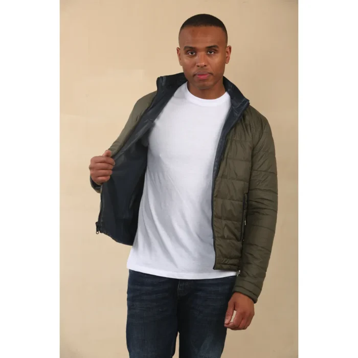 Men's Reversible Quilted Leather Jacket - Image 12