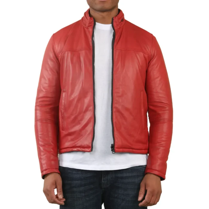 Men's Reversible Quilted Leather Jacket - Image 15