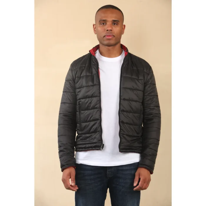 Men's Reversible Quilted Leather Jacket - Image 18