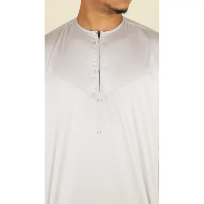 Men's Thobe Jubba Islamic Clothing Muslim Kaftan Emirati Omani Satin Robe - Image 23