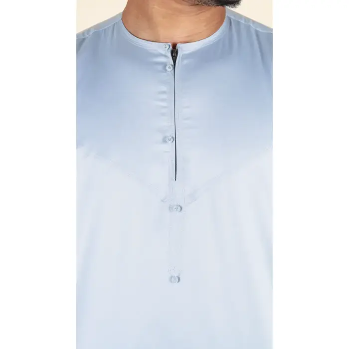 Men's Thobe Jubba Islamic Clothing Muslim Kaftan Emirati Omani Satin Robe - Image 30