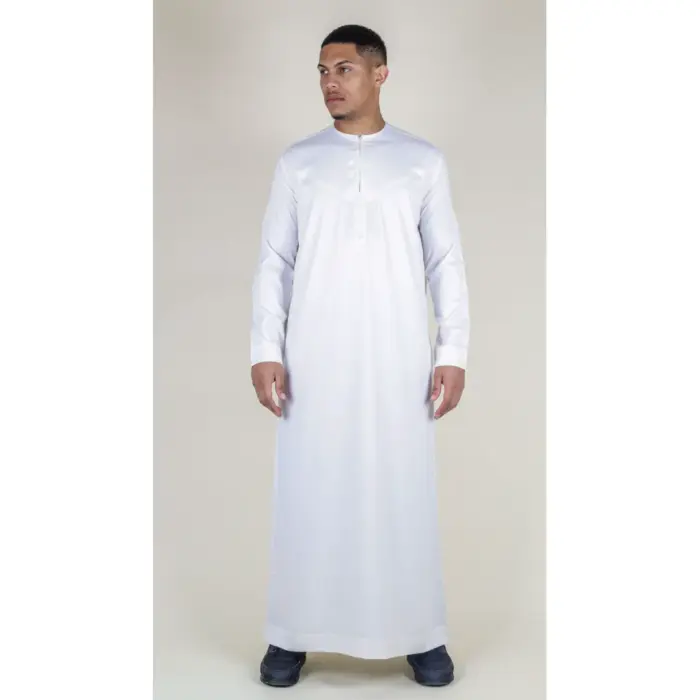 Men's Thobe Jubba Islamic Clothing Muslim Kaftan Emirati Omani Satin Robe - Image 53