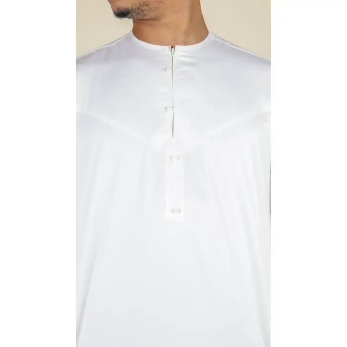 Men's Thobe Jubba Islamic Clothing Muslim Kaftan Emirati Omani Satin Robe - Image 52