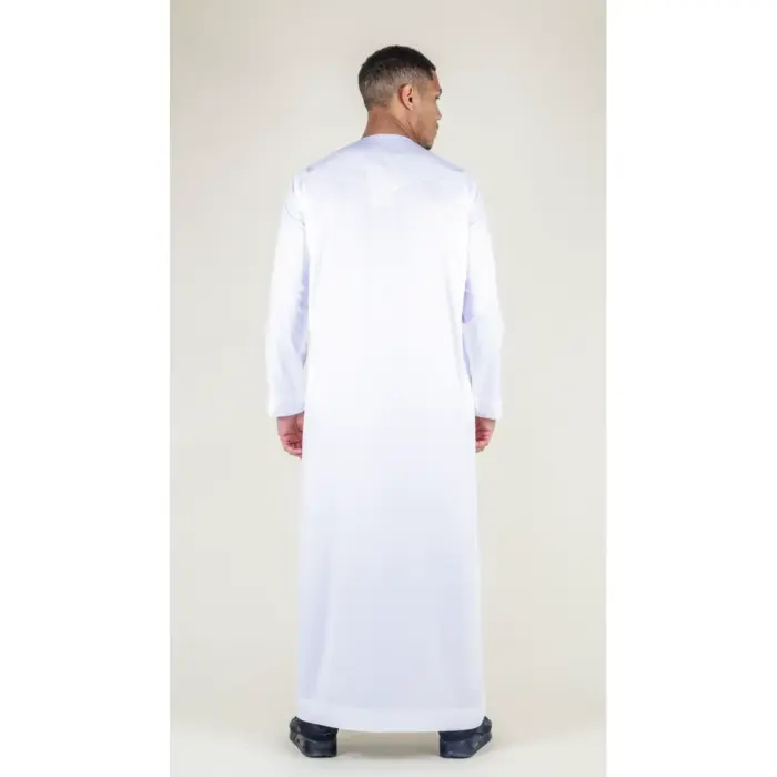 Men's Thobe Jubba Islamic Clothing Muslim Kaftan Emirati Omani Satin Robe - Image 48