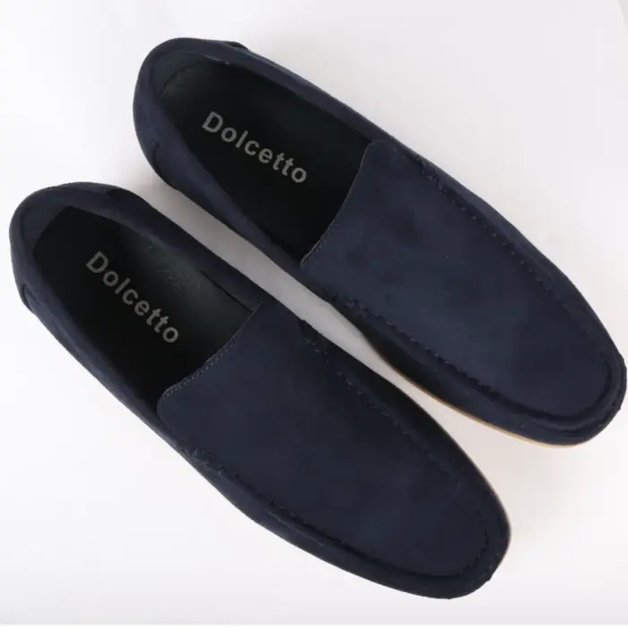 Men's Slip On Lightweight Suede Loafers - Image 12