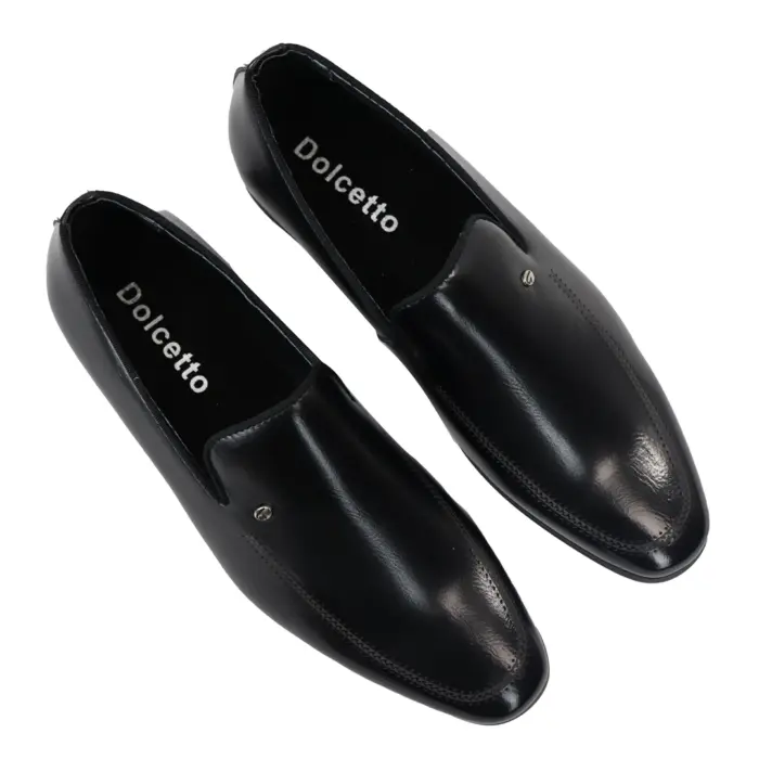 Men's Slip On Loafers Formal Dress Shoes Black Brown - Image 2