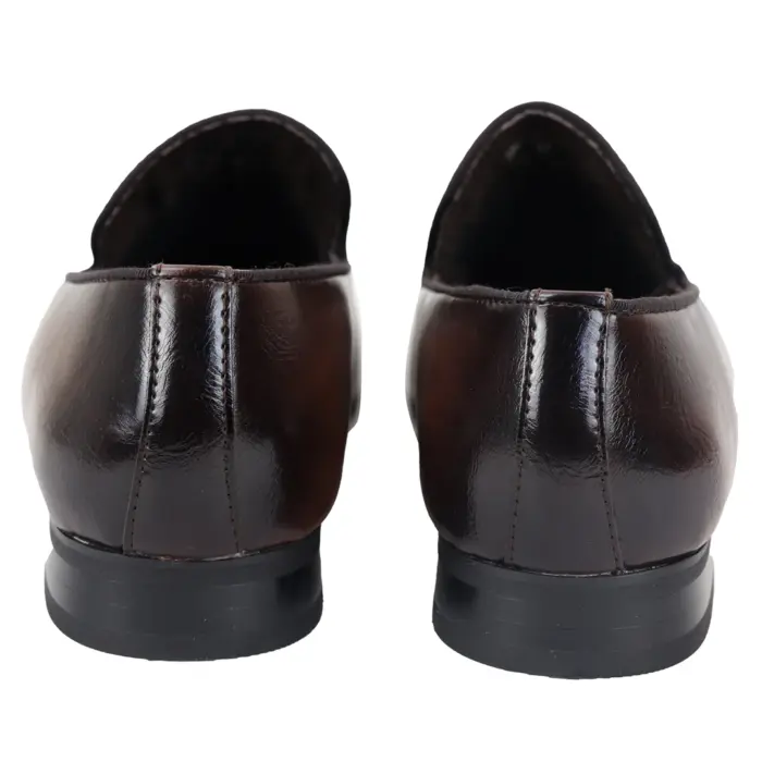 Men's Slip On Loafers Formal Dress Shoes Black Brown - Image 7