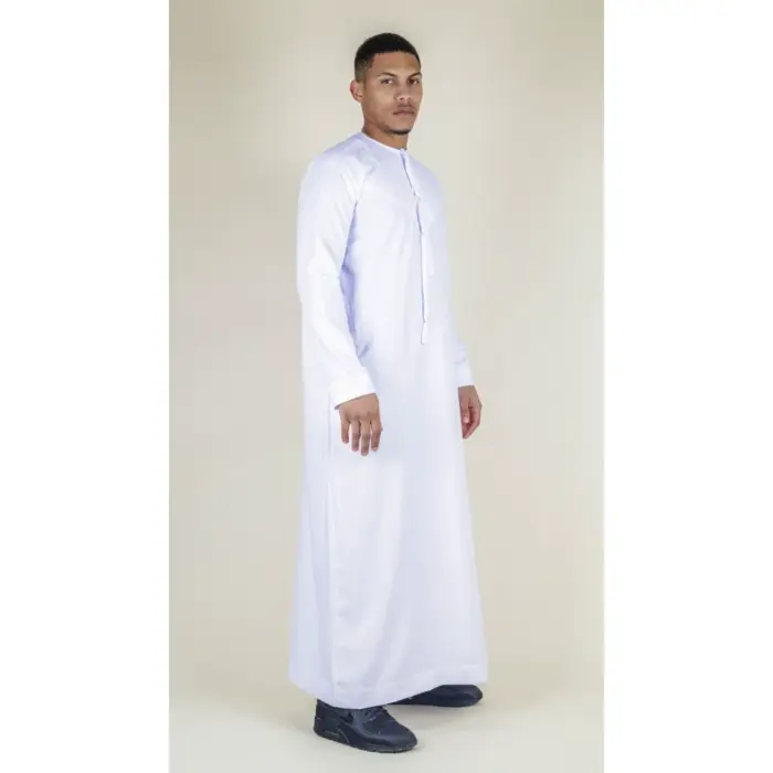Men's Thobe Emirati Omani Jubba Islamic Clothing Muslim Kaftan Eid Robe Arab String Tassel - Image 52