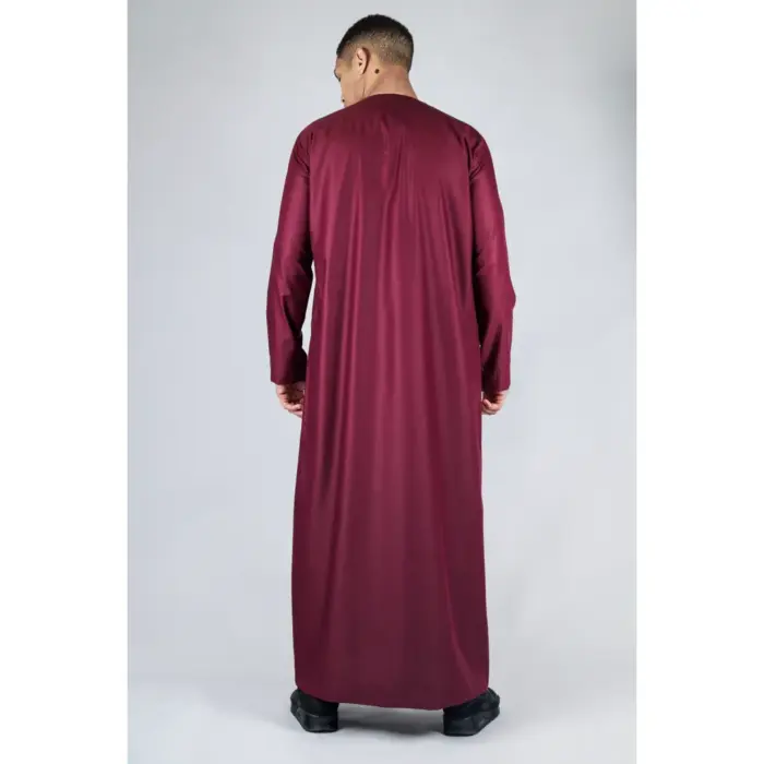 Men's Thobe Emirati Omani Jubba Islamic Clothing Muslim Kaftan Eid Robe Arab String Tassel - Image 58