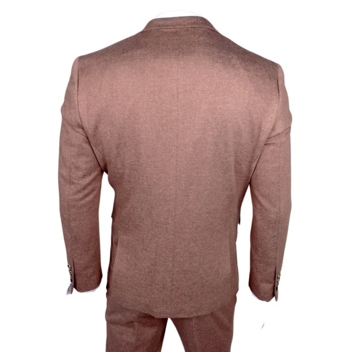 Men's Suit 3 Piece Brown Wedding Formal Dress - Image 8