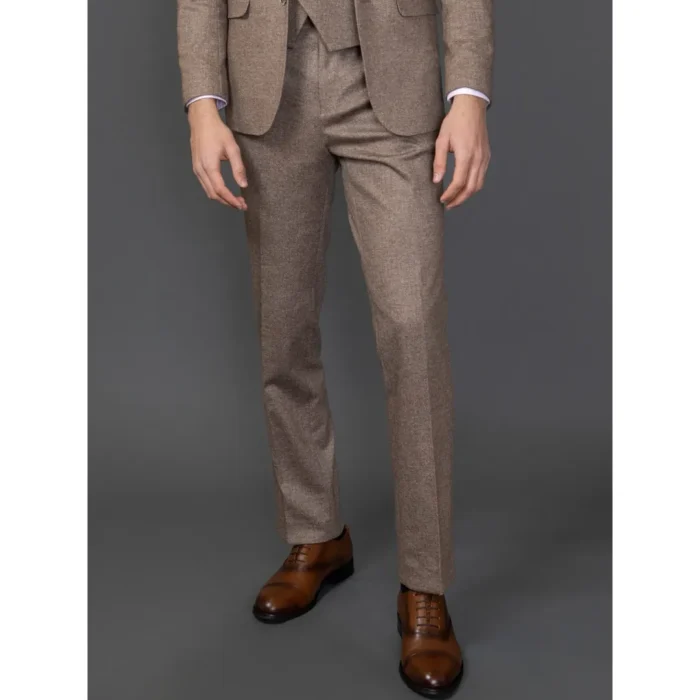 Men's Suit 3 Piece Brown Wedding Formal Dress - Image 7