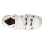 New Rock 106N-S8 Metallic White Leather Biker Punk Gothic Boots - Image 4