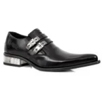 New Rock M-2246-S14 NewMAN SHOES Black Leather Buckle Steel Heel - Image 2