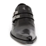 New Rock M-2246-S14 NewMAN SHOES Black Leather Buckle Steel Heel - Image 8