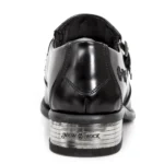 New Rock M-2246-S14 NewMAN SHOES Black Leather Buckle Steel Heel - Image 6