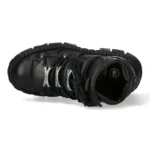New Rock Boots Punk Rock WALL106-S12 Metallic Black Leather Platform Boots - Image 4