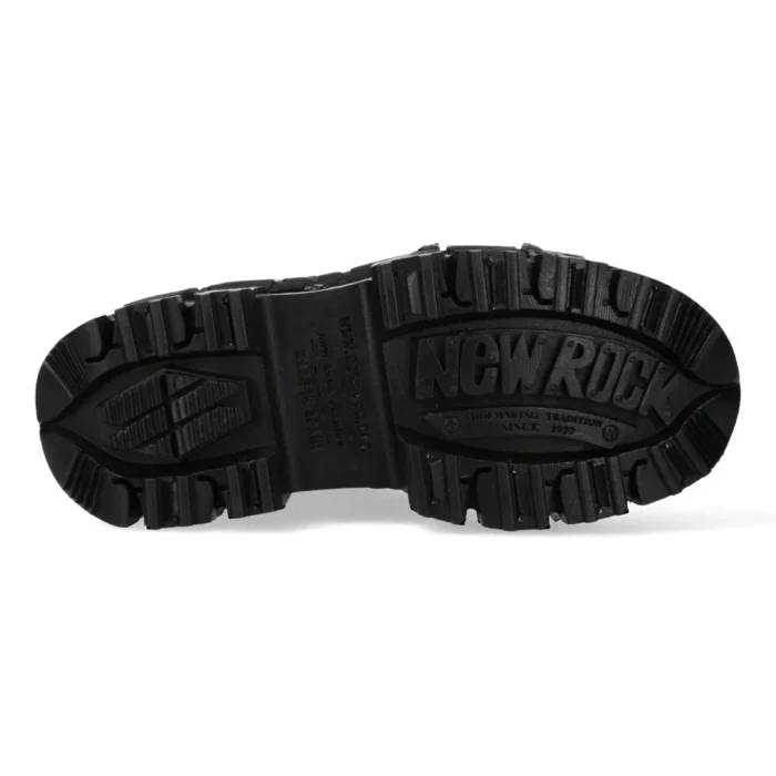 New Rock Boots Punk Rock WALL285-S2 Metallic Black Leather Gothic Boots - Image 5