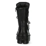 New Rock Boots Punk WALL373-S6 Unisex Metallic Black Leather Platform EMO - Image 6