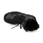 New Rock Boots Punk WALL373-S6 Unisex Metallic Black Leather Platform EMO - Image 4