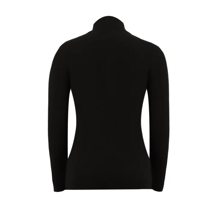 Womens Cashmere Jumper Zip Polar Neck Pure Cashmere Wool Pullover Cardigan - Image 2