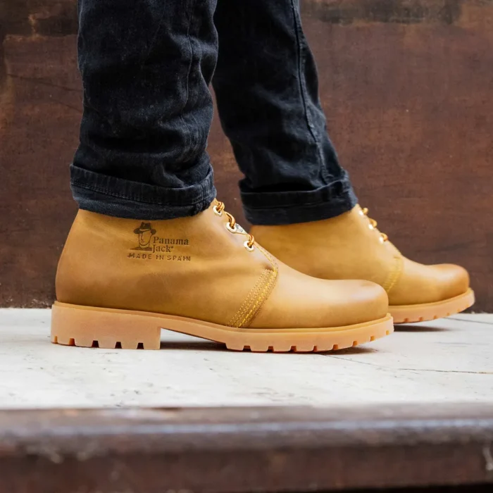 Men's Boots Bota Panama C1 Desert Chukka Lace Up Ankle Leather Shoes - Image 3