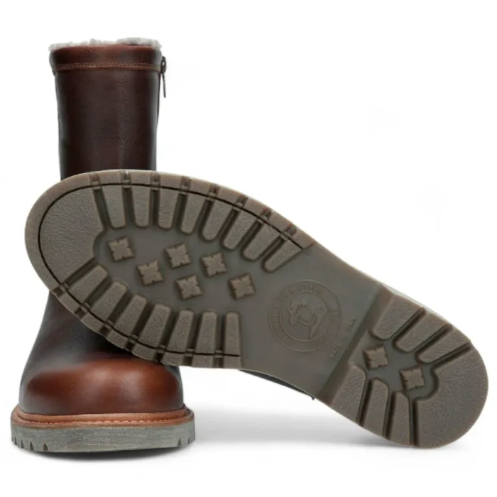 Fedro C10 - Men's Brown Waterproof Leather Biker Boots - Image 5