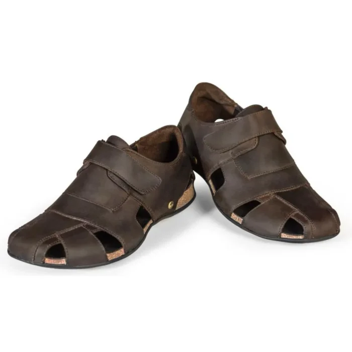 Men's Sandals Fletcher Basics C1 Closed Toe Leather Summer Shoes - Image 4