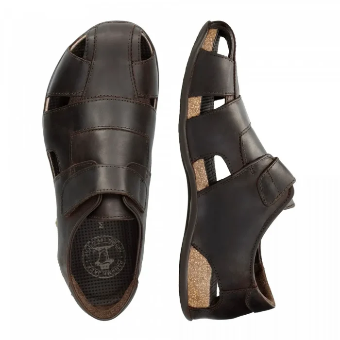 Men's Sandals Fletcher Basics C1 Closed Toe Leather Summer Shoes - Image 5
