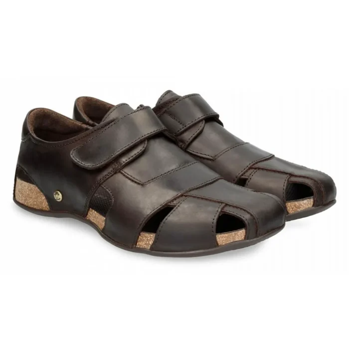 Men's Sandals Fletcher Basics C1 Closed Toe Leather Summer Shoes - Image 6