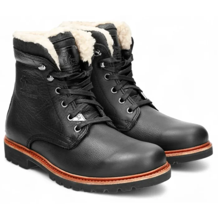 P03 Aviator - Men's Black Leather Ankle Boots - Image 4