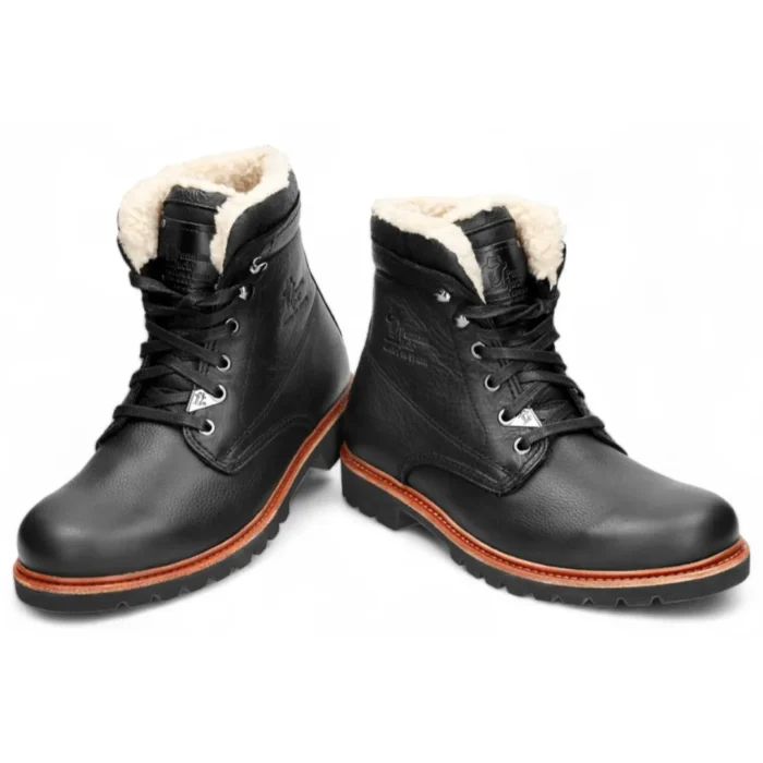 P03 Aviator - Men's Black Leather Ankle Boots - Image 5