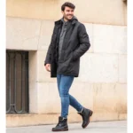 P03 Aviator - Men's Black Leather Ankle Boots - Image 3