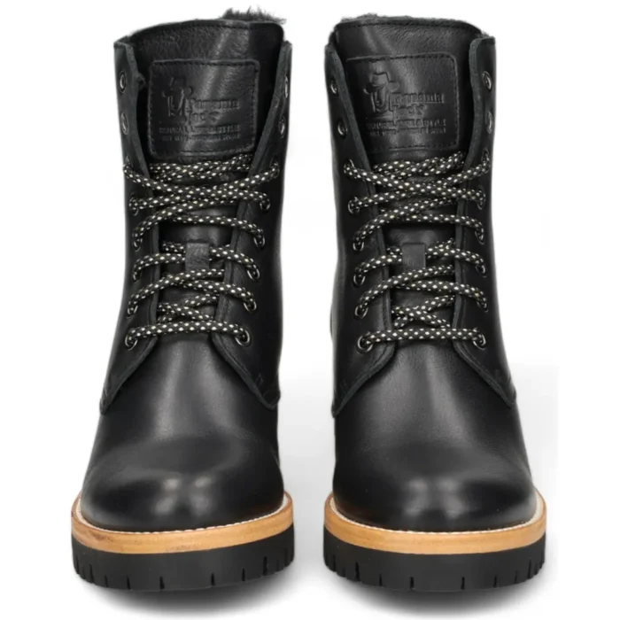 Padma B11 - Women's Black Block Heel Leather Ankle Boots - Image 4