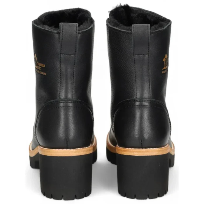 Padma B11 - Women's Black Block Heel Leather Ankle Boots - Image 6