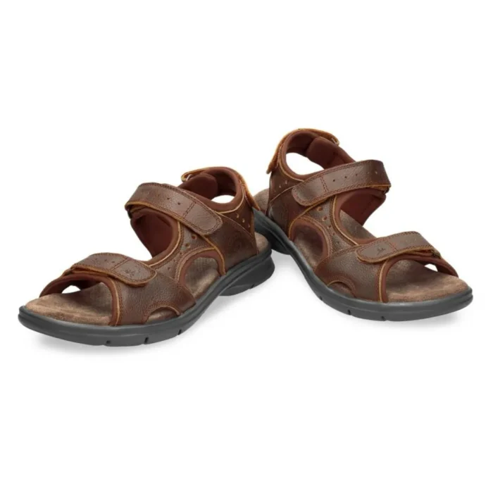 Men's Sandals Salton Basics C4 Open Toe Leather Summer Shoes - Image 7