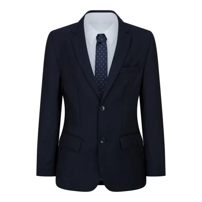 Boys Navy Blue 5 Piece Suit Blazer Waistcoat Shirt Tie Trousers Wedding Party - Image 9